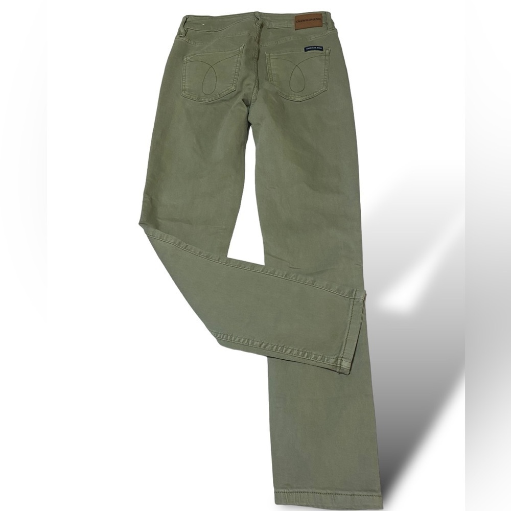 Calvin Klein Straight Skinny Contoured Jeans Size 2 Green High Rise Like… - Picture 5 of 15